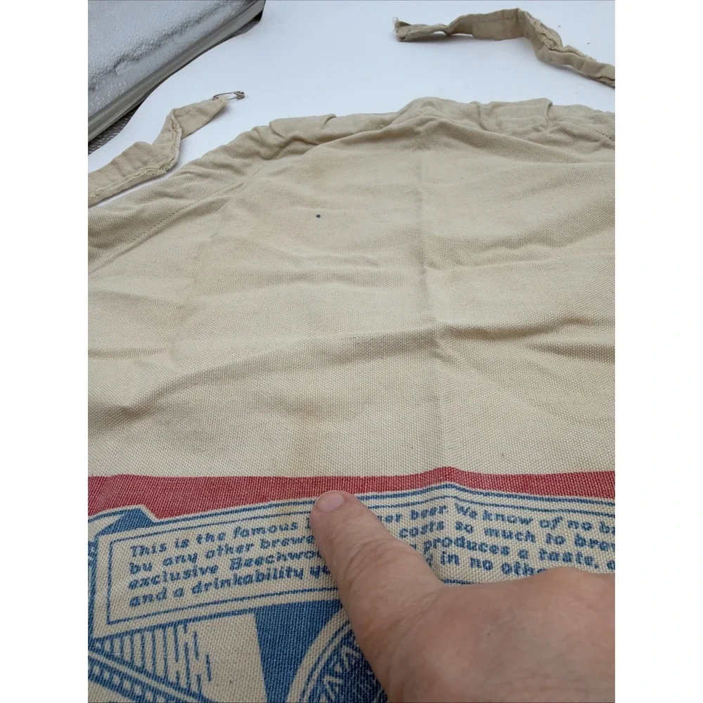 Vintage 70's Budweiser Advertising Apron Ocean House Laguna Beach Cal. USA